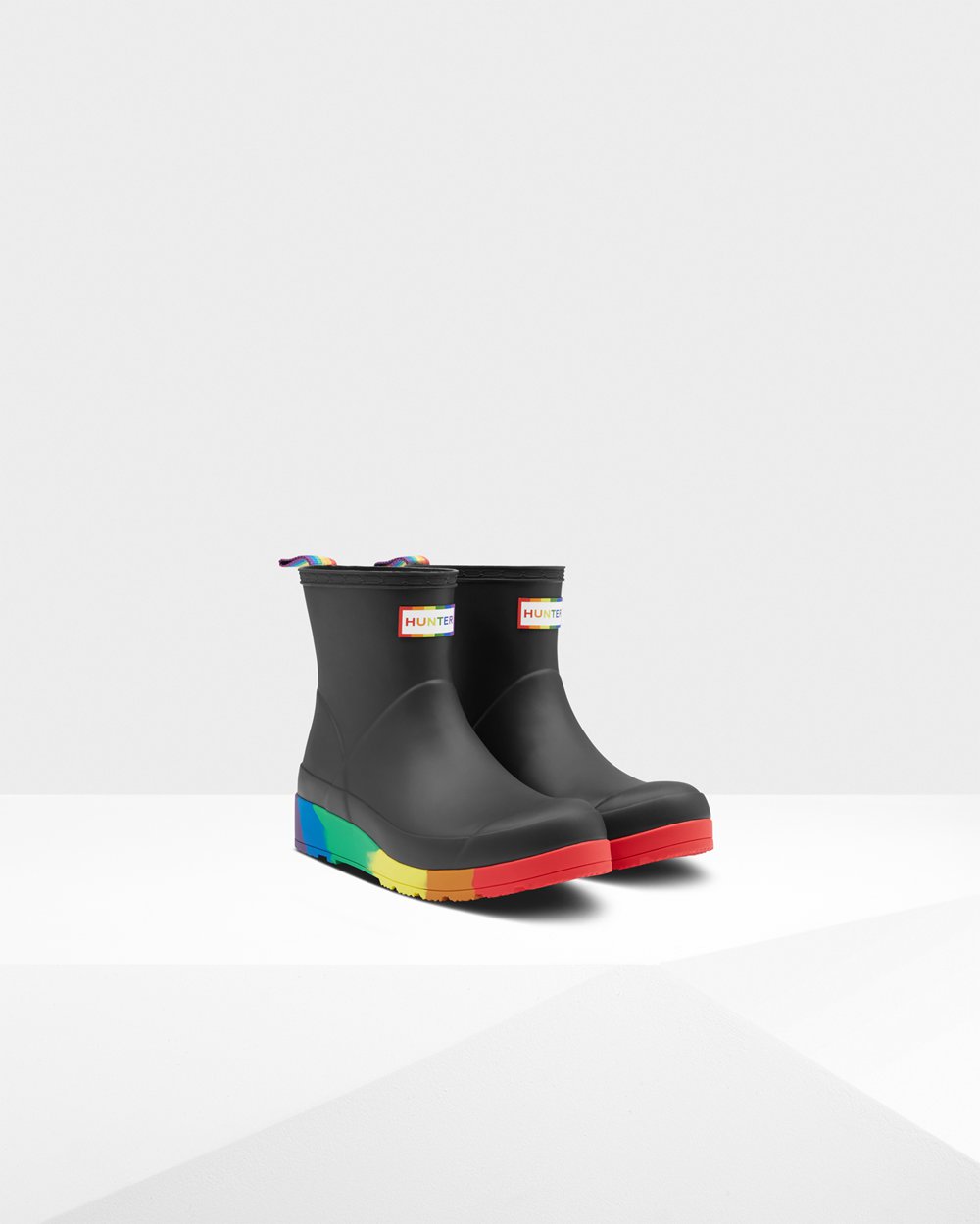 Play Boots Dames - Hunter Original Pride Flatform Rain - Zwart - 17ZWHKBJI